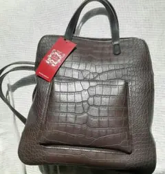 la la ca et la【ララサエラ】クロコダイル風ハンドバッグ