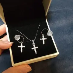 十字架 ネックレス イヤリング