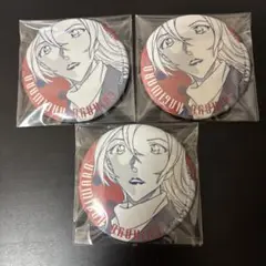 名探偵コナン 萩原千速 公式アプリ 缶バッジ&ステッカー 8点セット 名探偵コナン 公式アプリ コナンランド 缶バッジ 萩原千速
