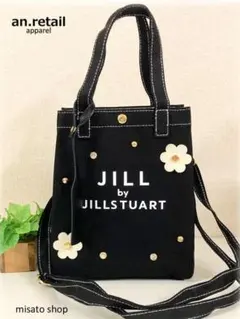 ジルバイジルスチュアート キャンバス ショルダーバッグ クロスボディバッグ 黒②