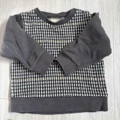 petit main チェック柄トレーナー　90cm 80cm