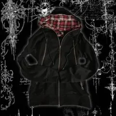 y2k 平成 グランジ 00s パンク お兄系 パーカー フーディー チェク柄