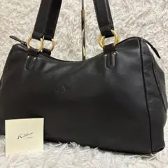 ✨現行/未使用級✨キタムラ トートバッグ ゴールド金具 大容量 本革 黒 