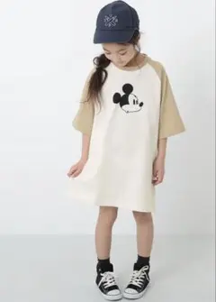 デビロック　ミッキー　子供服　ミニワンピース　tシャツ
