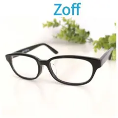 良品☆Zoff ゾフ メガネ 眼鏡 ウェリントン スクエア 黒縁 ブラック 人気