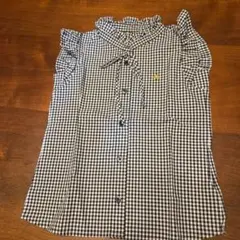 ケイトスペード　ギンガムチェック フリル袖 シャツ 130