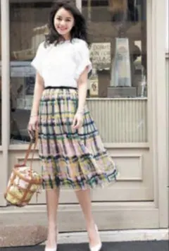 Chesty チュールスカート チェック