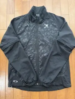 オークリー☆スカル 2way ダブルジップ ジャケット 裏地蓄熱 ブラックL
