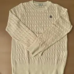 Munsing 日本製 ケーブルニット セーター アイボリー