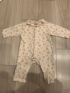 petit main チェリー柄ロンパース 80