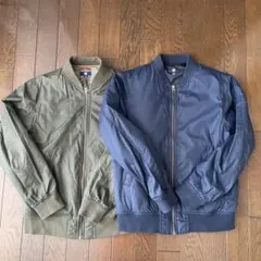 ユニクロ　MA-1タイプ　子供　150cm 2枚セット オリーブ　ネイビー　薄手