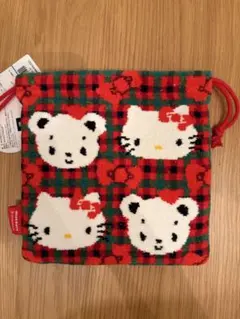 【完売品】巾着〈ハローキティ × familiar〉　ファミリア