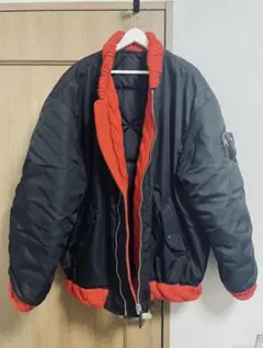 ラフシモンズPRADA RE-NYLON MA-1ジャケット 黒・赤