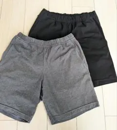 2点セット　GU　ジーユー　ドライストレッチハーフパンツ　ブラック　グレー