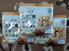 新品 未開封 アルファ米　安心米　ハラール対応　 五目ご飯 3食分 非常食のサムネイル