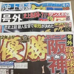 阪神優勝おめでとう　号外４種セット