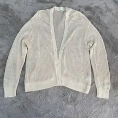 ユニクロ アイボリー カーディガン Lサイズ