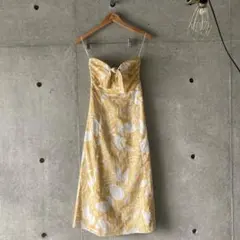Sezane フラワープリント ストラップレス ワンピース