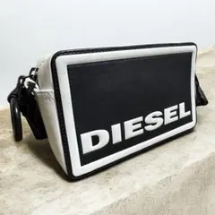 DIESEL ディーゼル ロゴショルダーバッグ クロスボディ ブラック ホワイト