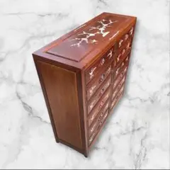 螺鈿細工　キャビネット　箪笥 観音開き　小物収納　花台等 螺鈿細工 キャビネット 箪笥 観音開き 小物収納 花台等