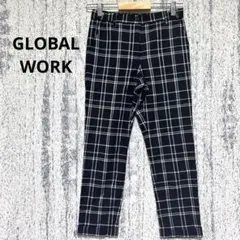 グローバルワーク/チェック柄スリムフィットパンツ　美品
