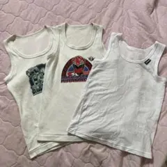 男の子　110サイズくらい下着　肌着　ランニング　ホワイトタンクトップ3枚セット