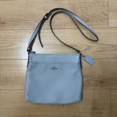 COACH ショルダーバッグ ストーンブルー - メルカリ