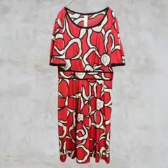 ユーバイウンガロ U by ungaro 美品 ワンピース 半袖 ひざ丈 総柄