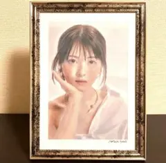 女優画⑩額装品 額縁寸法45cm×33cm パステル、水彩、色鉛筆画 - メルカリ