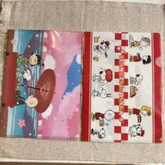 スヌーピー ピーナッツ クリアファイル 2枚セット 未使用 大阪 日本