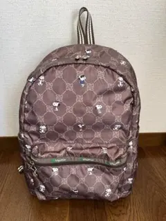 レスポートサック　スヌーピー柄ブラウン　リュック・バックパック
