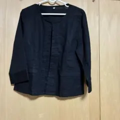 スクロール　ノーカラージャケット　ブラック　 L