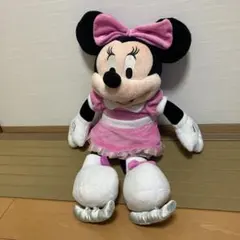 スケート応援に⛸️ミニーマウス ぬいぐるみ ピンク　スケート靴