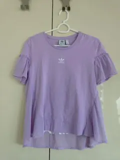 adidas Originals トレフォイル フリル Tシャツ ライトパープルのサムネイル