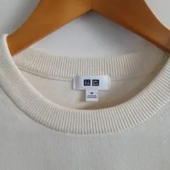 ユニクロ ウォッシャブルミラノリブクルーネックセーター オフホワイト