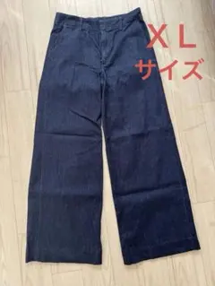 【美品】ユニクロ ワイドトラウザージーンズ XL丈長め