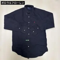 り*う様 ポロラルフローレン 長袖シャツ コットン ネイビー