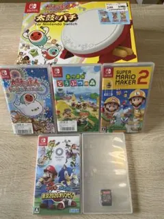 Nintendo Switch 太鼓とバチ 専用コントローラー ソフト5本セットのサムネイル
