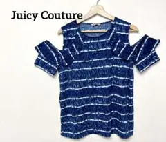 Juicy Couture オフショルダー Tシャツ　ブルー白　レディースのサムネイル