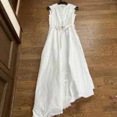ZARA ノースリーブ　シャツ　ワンピース アシンメトリー