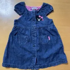 ダブルビー　ワンピース デニム　ジャンパースカート90