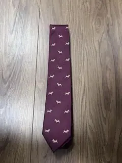 Maker's Shirt 赤色　犬柄 ネクタイのサムネイル
