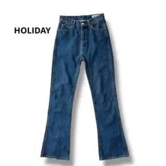 ホリデイ 2023 ハイウエスト スキニーフレア デニム パンツ 1SH
