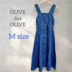 【美品】OLIVE des OLIVE デニムワンピース キャミワンピース M