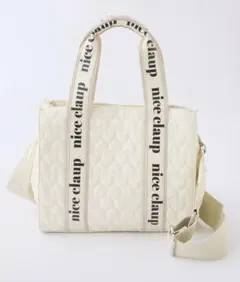 nice claup ハートキルティングミニトートバッグ