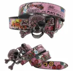 y2k Graffiti Eyes Print Belt AFB archive