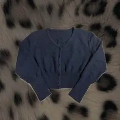 長袖カーディガン 黒 クロップド丈 ヴィンテージ