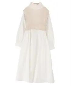 ungrid ワンピース バックレースアップニットセットワンピース