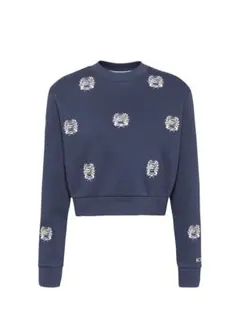 TOMMYJEANSネイビー クロップドスウェット