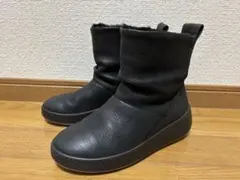 ECCO HYDROMAX レディース レザー ショートブーツ22.5cm